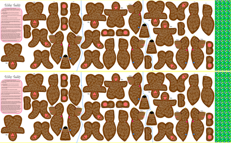 Tubby Teddy Bear 'Plushie' fabric by eclectic_house on Spoonflower - custom fabric