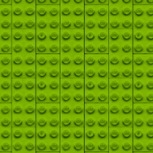 large 'love' bricks in lime green