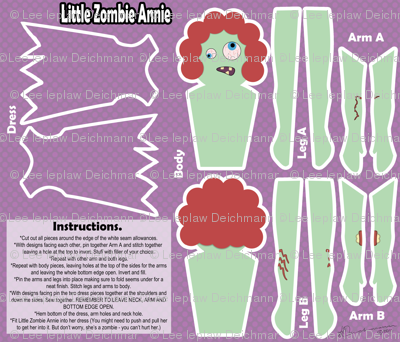 Little Zombie Annie (plushie pattern)