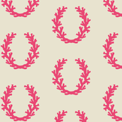 Simple Coral Wreath - Tropical Pink