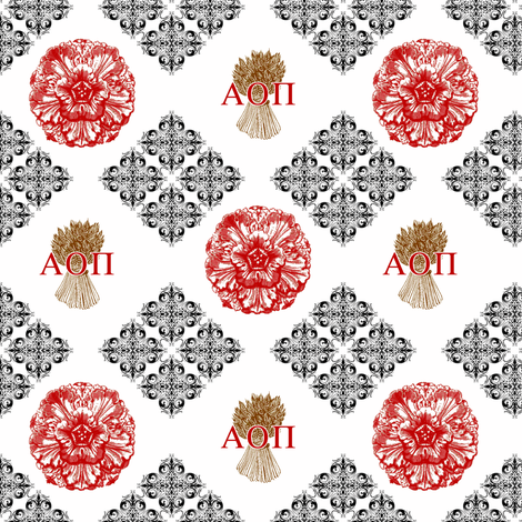 Alpha Omicron Pi fabric by sororitysister on Spoonflower - custom fabric