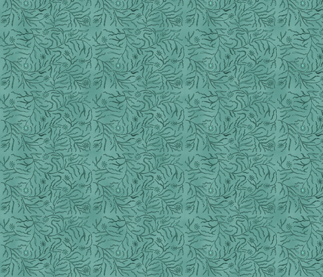 Allover Vine minagreen outlined-vines fabric by mina on Spoonflower - custom fabric