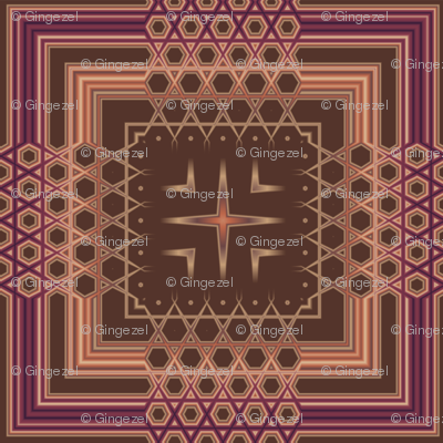 Wine and Chocolate Plaid with Stars© Gingezel™ 2011