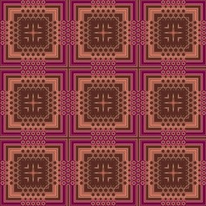 Wine and Chocolate Plaid with Stars© Gingezel™ 2011