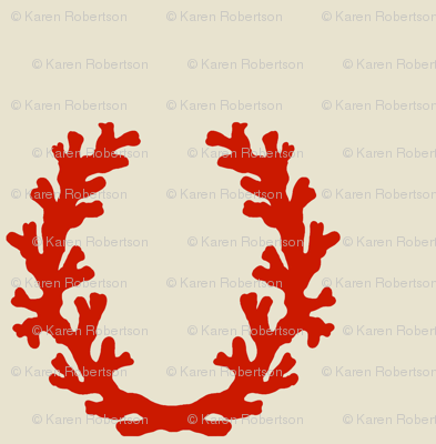 Simple Coral Wreath - Sunset Orange