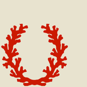 Simple Coral Wreath - Sunset Orange