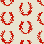 Simple Coral Wreath - Sunset Orange