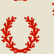 Simple Coral Wreath - Sunset Orange