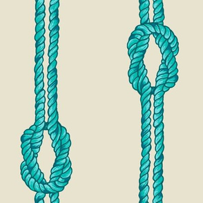 Knotte Rope - Blue and Aqua