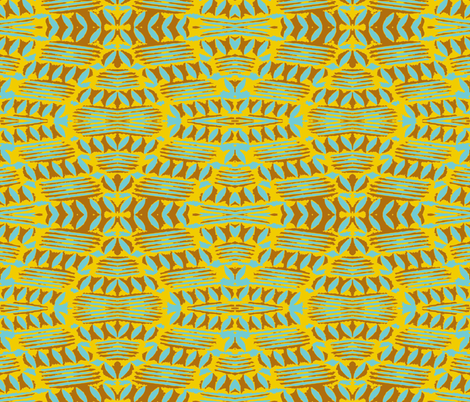 Bees over Water fabric by susaninparis on Spoonflower - custom fabric