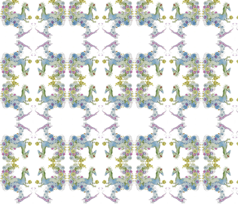 Pearls and swirls Dragon mirror repeat fabric by doc_and_veronica on Spoonflower - custom fabric