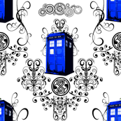 TARDIS Travels Damask