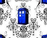 TARDIS Travels Damask