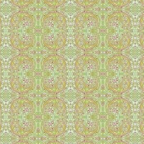 paisley green-honey-red small