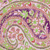 paisley green-lilac-red small