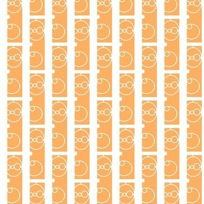 Wrought white on orange