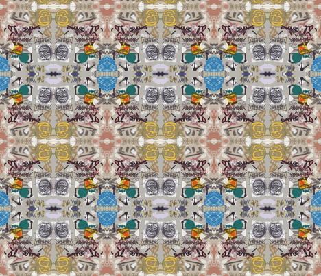 In this Corner, Weighing Two Hundred Pounds... fabric by susaninparis on Spoonflower - custom fabric