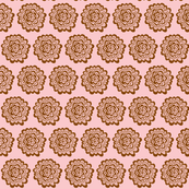 Flor - Brown on Pink