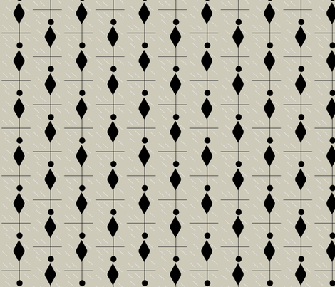 mod pox black and greige fabric by ninaribena on Spoonflower - custom fabric