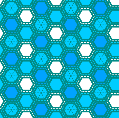 Tilkkutakki (Cool Colours) B fabric by nekineko on Spoonflower - custom fabric