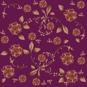 Wine Floral Fabric © Gingezel™ Inc. 2011