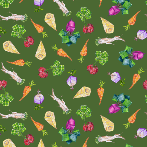 baby square roots on Avogadro green fabric by weavingmajor on Spoonflower - custom fabric