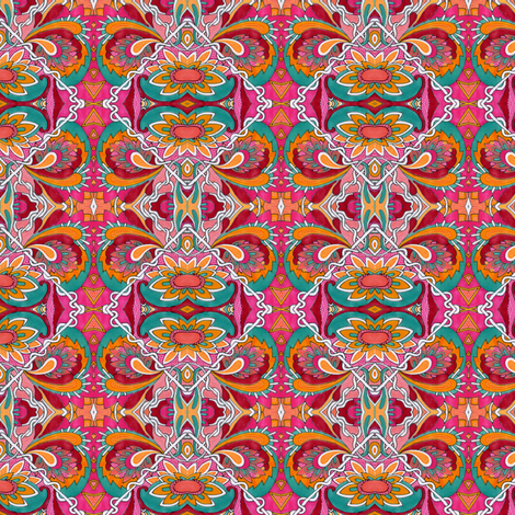 Two Flowers and Diamonds fabric by edsel2084 on Spoonflower - custom fabric