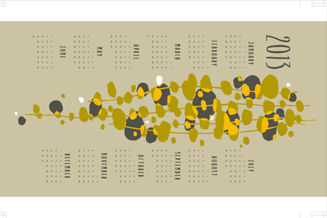 mod vine calendar fabric by monmeehan on Spoonflower - custom fabric