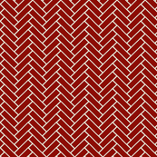 herringbone red and beige
