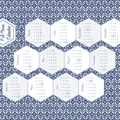 2013 Full Moon Linen Teatowel Calendar  18x27 inches