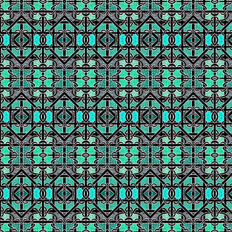 Aqua behind Celtic Bars fabric by edsel2084 on Spoonflower - custom fabric