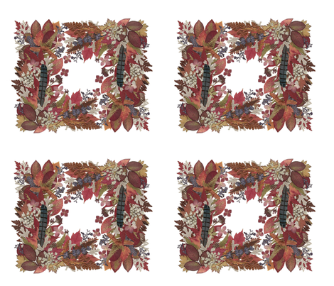 Outside In - Frames & Borders - Warm & Rosy Colors fabric by buzzinbumble on Spoonflower - custom fabric