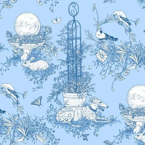 My Garden Toile Main Small Blue ©2011 by Jane Walker