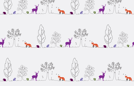 Woodland doodle colour