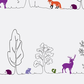 Woodland doodle colour