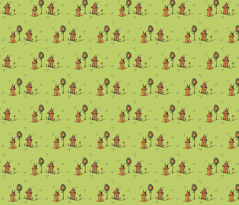 Halloween_Houses fabric by orangesweater on Spoonflower - custom fabric