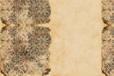 Steampunk Tiles, Border fabric - animotaxis - Spoonflower