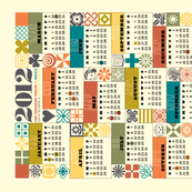 2012 Tea Towel Calendar (New Colorway)