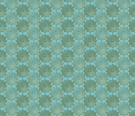 Floral Antique teal patina