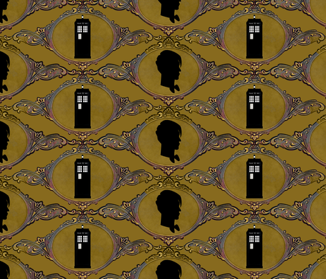 Dr. Who Makes a Cameo fabric by vo_aka_virginiao on Spoonflower - custom fabric