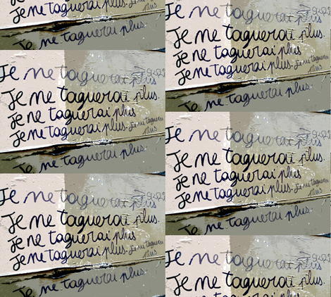 I will not "Tag" Again fabric by susaninparis on Spoonflower - custom fabric