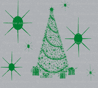 xmas star silver tinsel