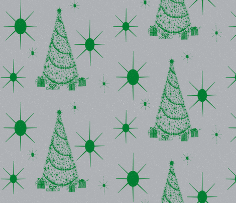 xmas star silver tinsel fabric by paragonstudios on Spoonflower - custom fabric