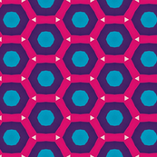 Retro Pink Hexagons