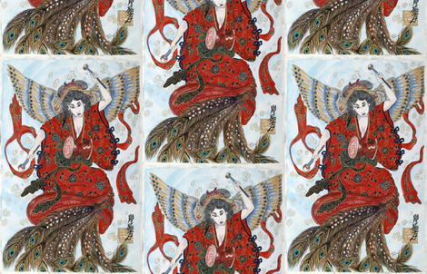 Descending Angel  fabric by candyfloss on Spoonflower - custom fabric