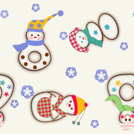joyful snowmen fabric by kato_kato on Spoonflower - custom fabric