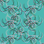 The idea of petals on aqua