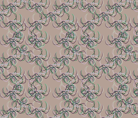 The idea of petals on dusky-rose fabric by su_g on Spoonflower - custom fabric