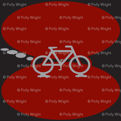 biking on cars in black and red