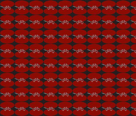 biking on cars in black and red fabric by luluhoo on Spoonflower - custom fabric